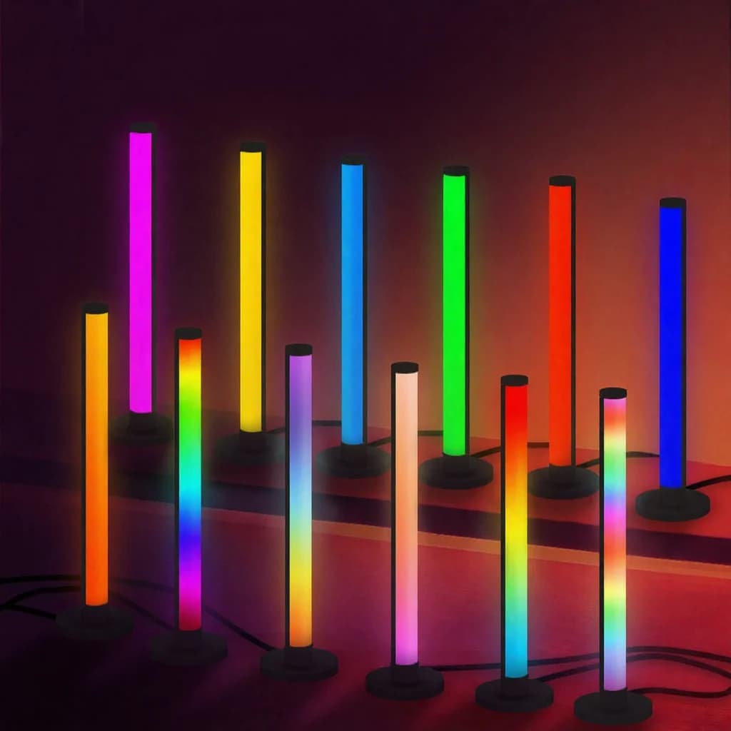 Настольная RGB-лампа с реакцией на звук и управлением через приложение