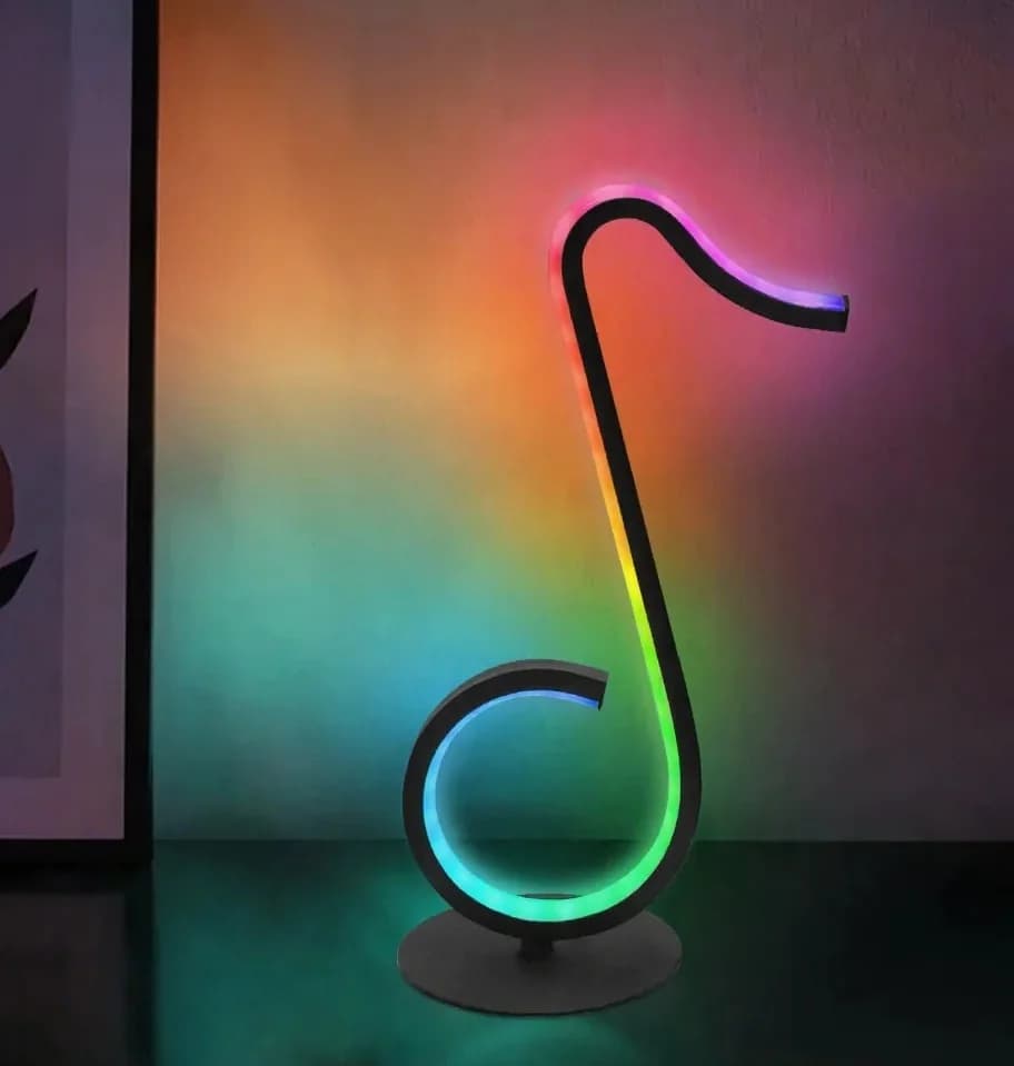 Настольная RGB-лампа в виде ноты с пультом ДУ, питание от USB