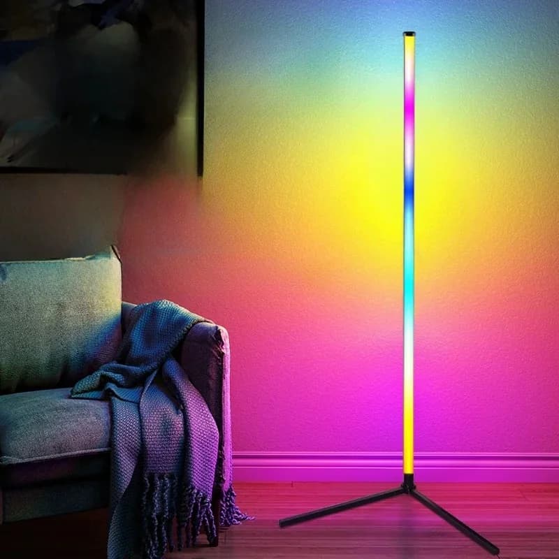 Напольный RGB-светильник с синхронизацией музыки, пультом и приложением