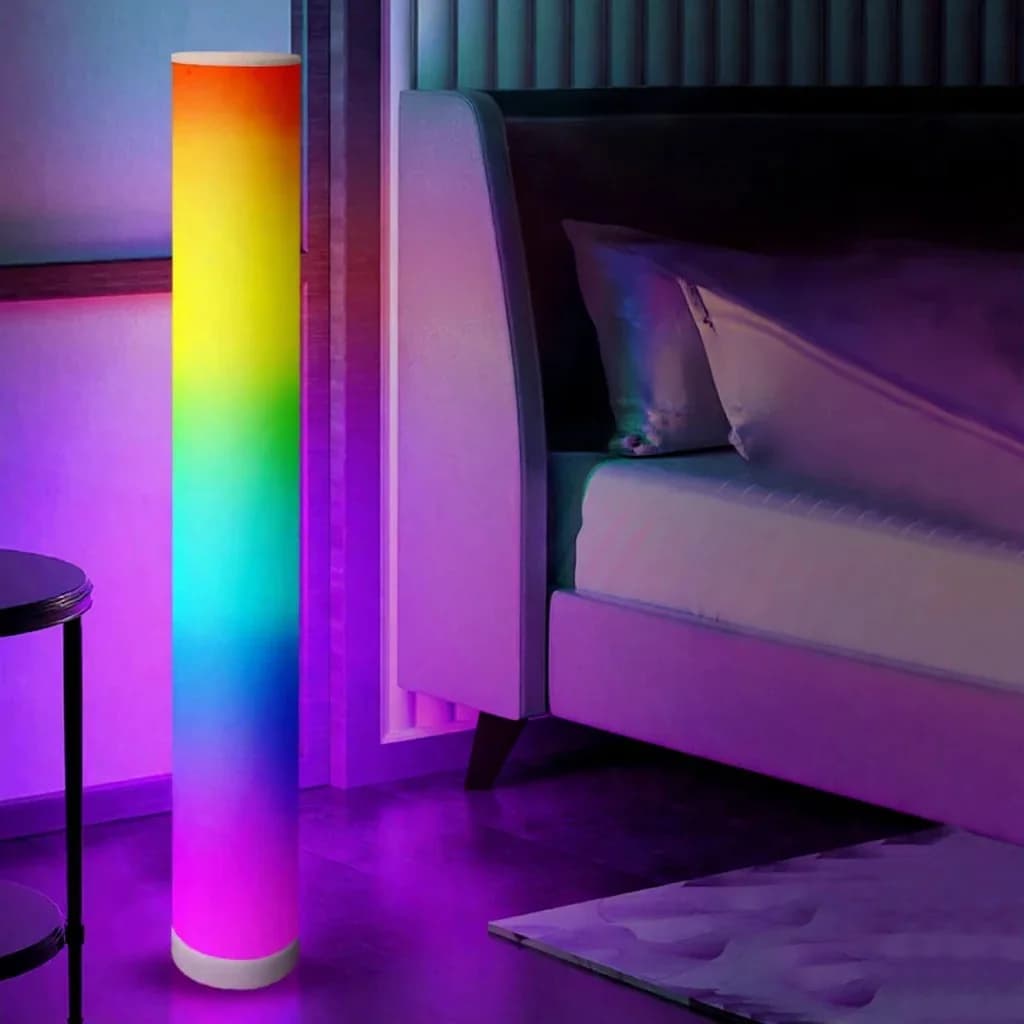 Напольная лампа-цилиндр RGB с пультом и синхронизацией музыки