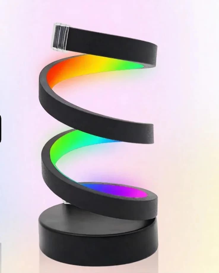 Спиральная RGB-лампа с реакцией на звук и управлением через приложение
