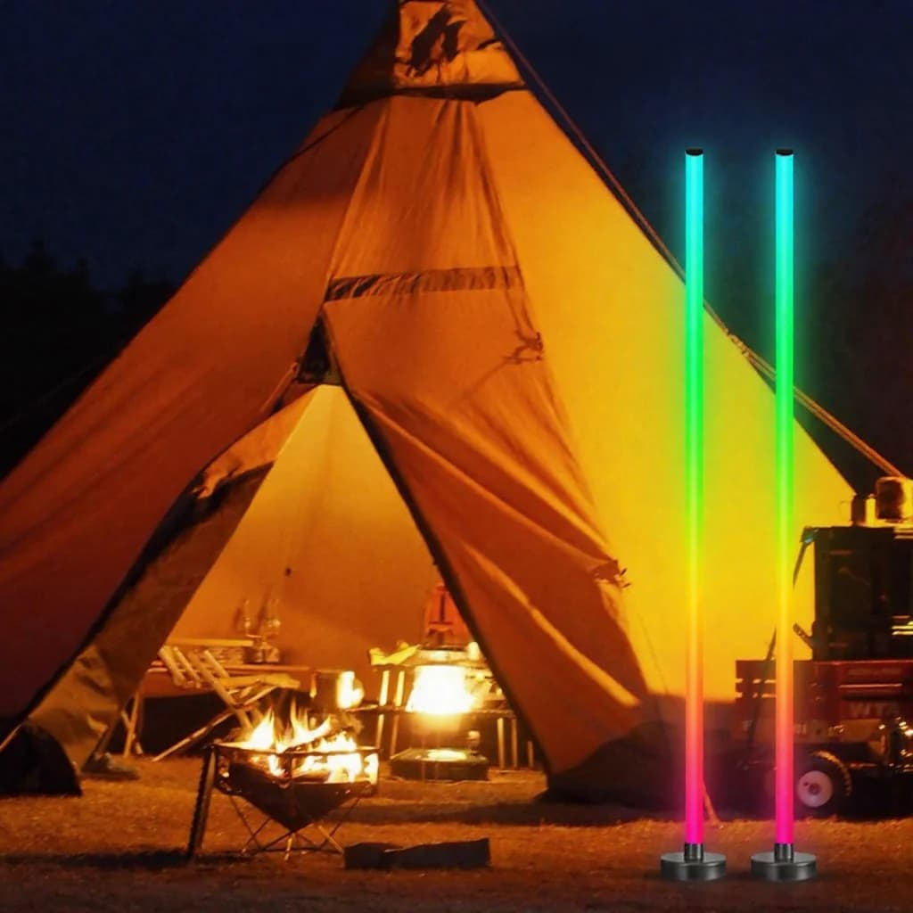 Напольная лампа RGB с синхронизацией музыки, свечением на 360°, управлением через приложение для игр