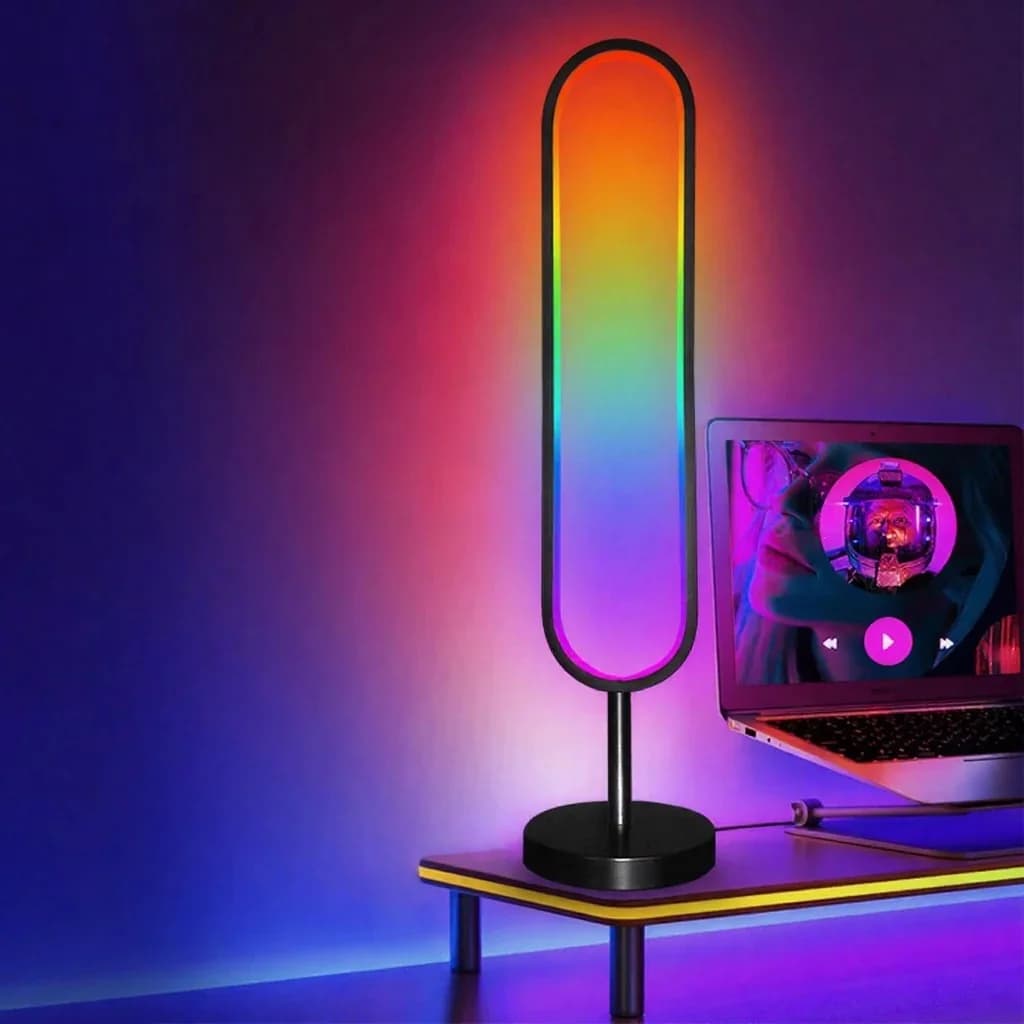 U-образный напольный RGB-светильник с реакцией на звук и управлением через приложение