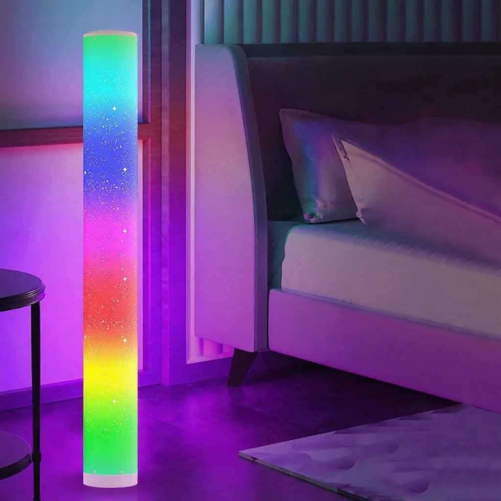 Напольный RGB-светильник со звездным узором, пультом и управлением через приложение