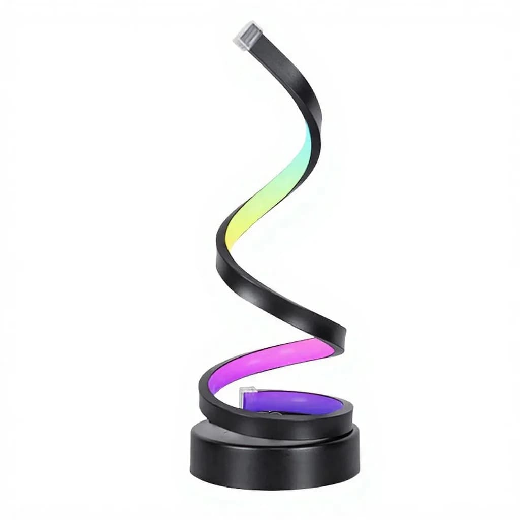 Спиральная RGB-лампа с реакцией на звук и управлением через приложение