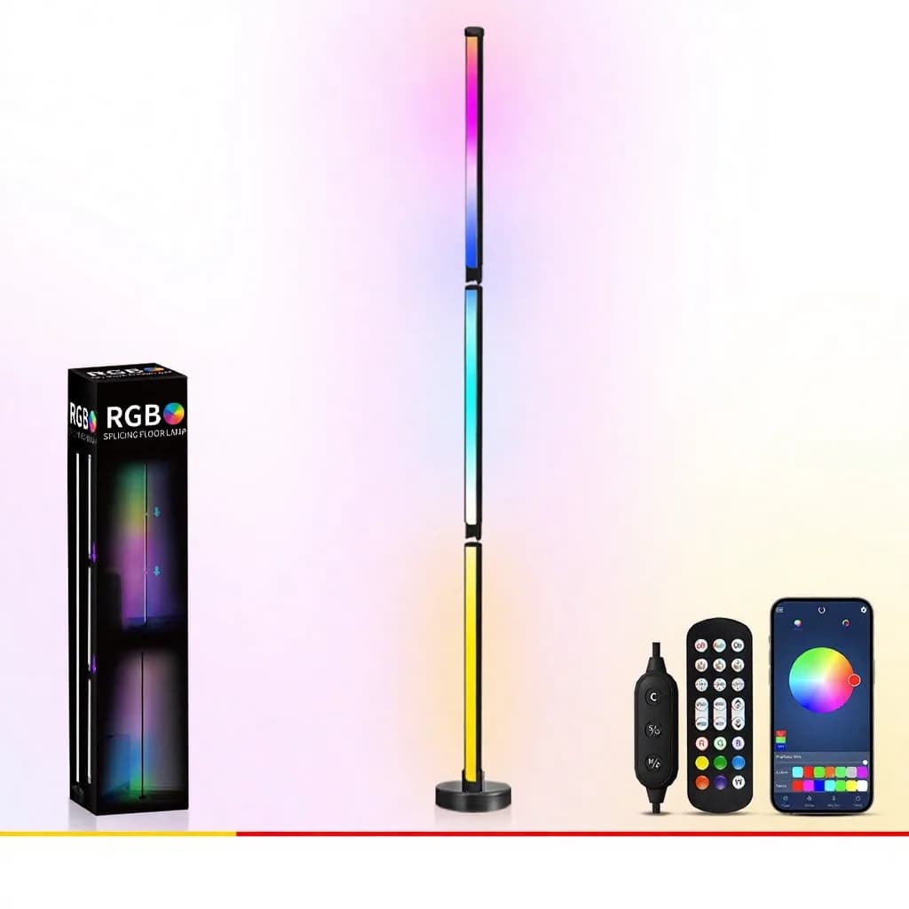 Напольный RGB-светильник с синхронизацией музыки и приложением