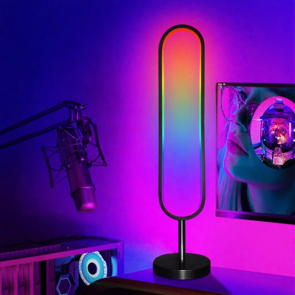 U-образный напольный RGB-светильник с реакцией на звук и управлением через приложение