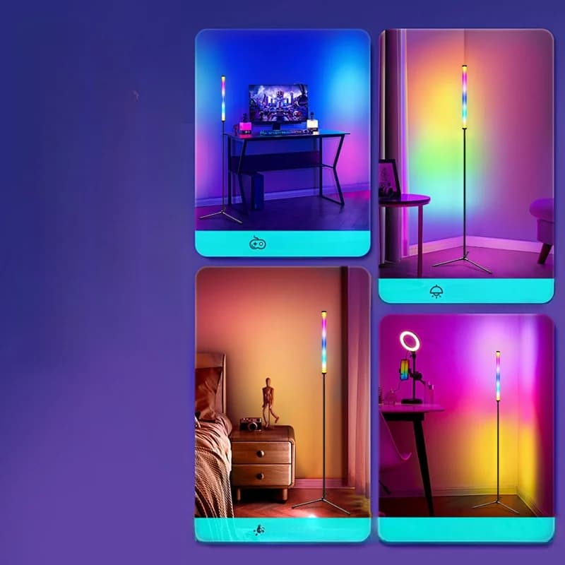 Напольная лампа RGB со сменой цвета, синхронизацией музыки и управлением через приложение