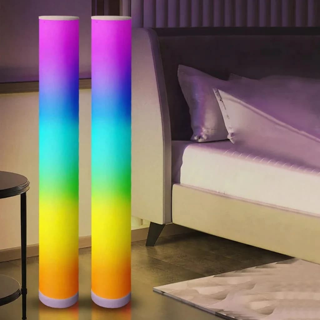 Напольная лампа RGB с пультом и управлением через приложение для игровой комнаты