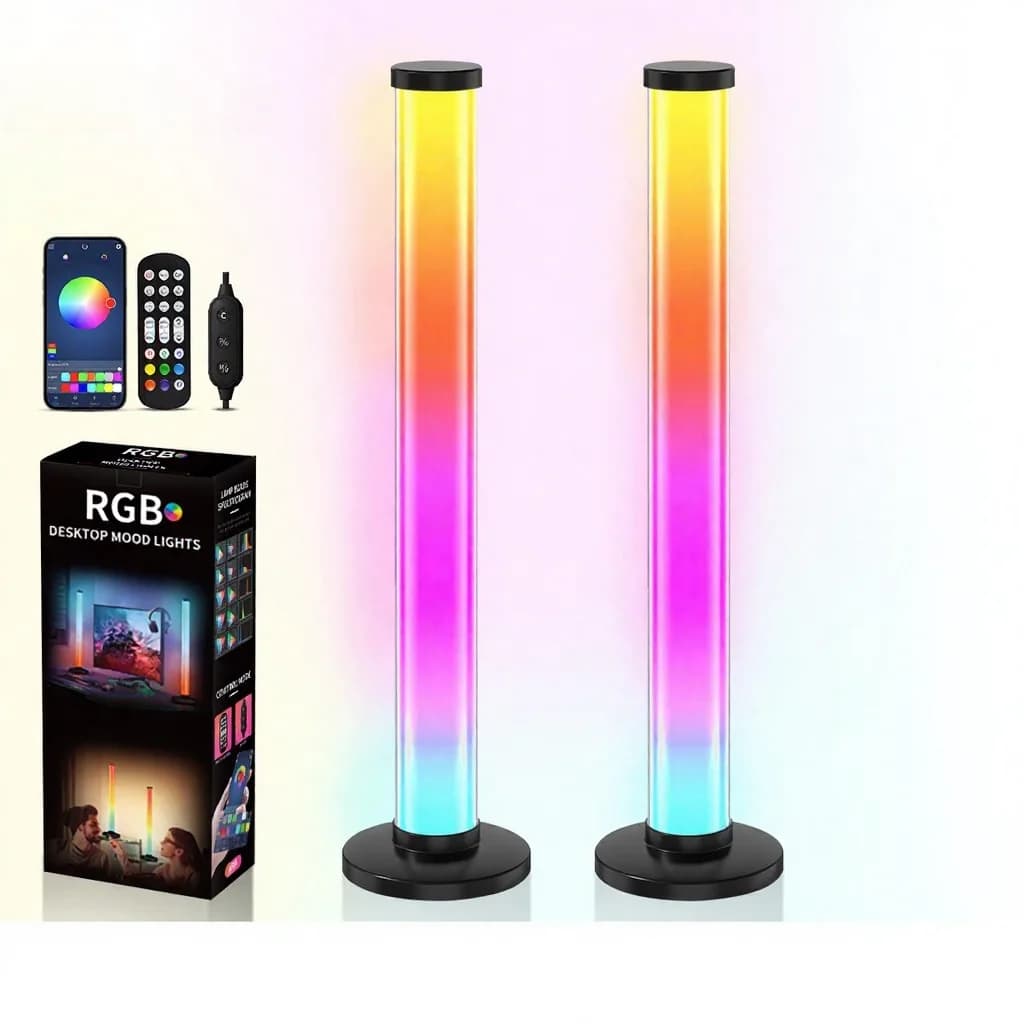 Настольная лампа RGB 360° с реакцией на звук, управлением через приложение и пульт