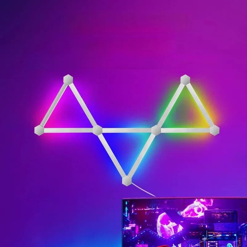 Умные светодиодные настенные панели RGB с управлением через приложение и синхронизацией музыки
