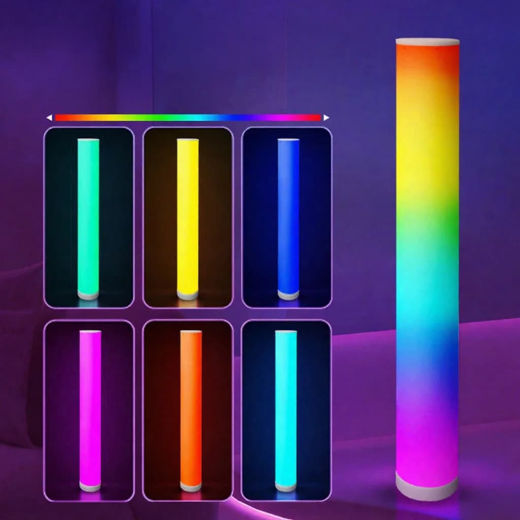 Напольная лампа-цилиндр RGB с пультом и синхронизацией музыки