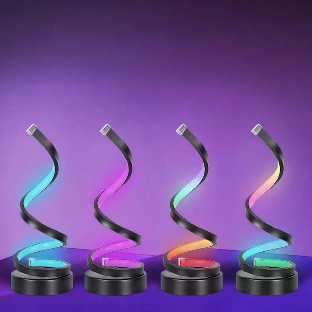 Спиральная RGB-лампа с реакцией на звук и управлением через приложение