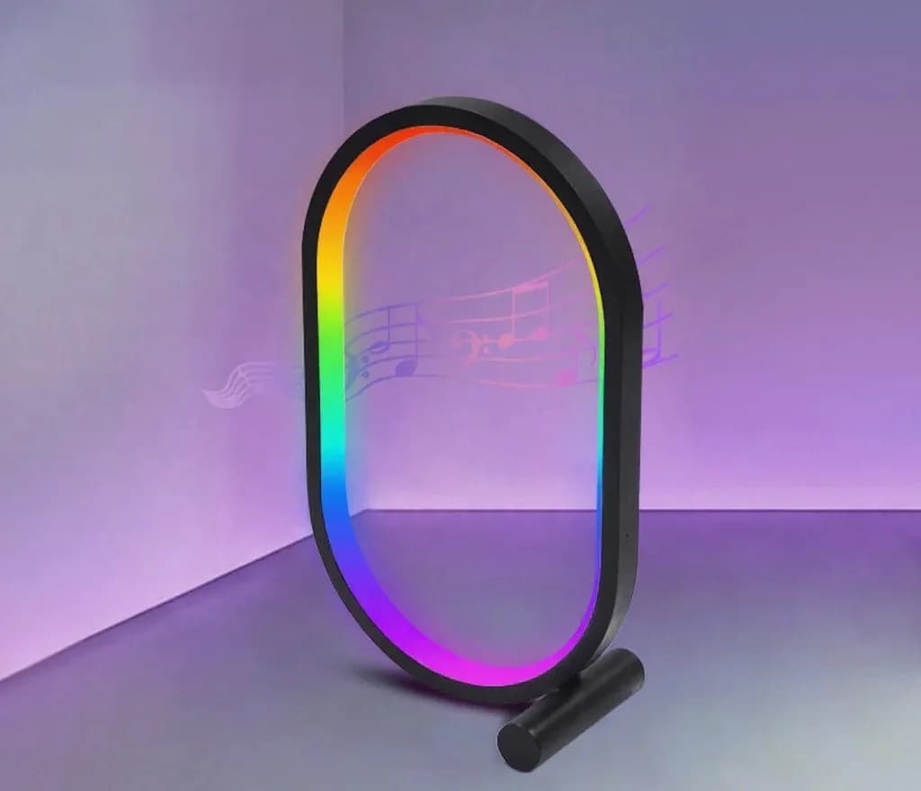 Настольная RGB-лампа с синхронизацией музыки, управлением через приложение и реакцией на звук