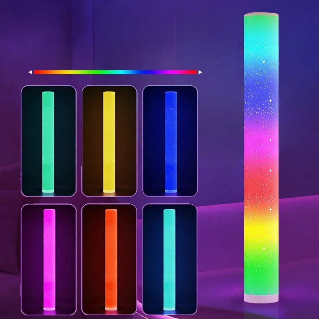 Напольный RGB-светильник со звездным эффектом и пультом ДУ