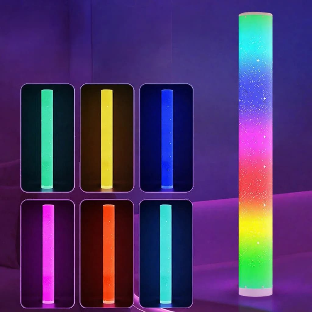 Напольный RGB-светильник со звездным узором, пультом и управлением через приложение