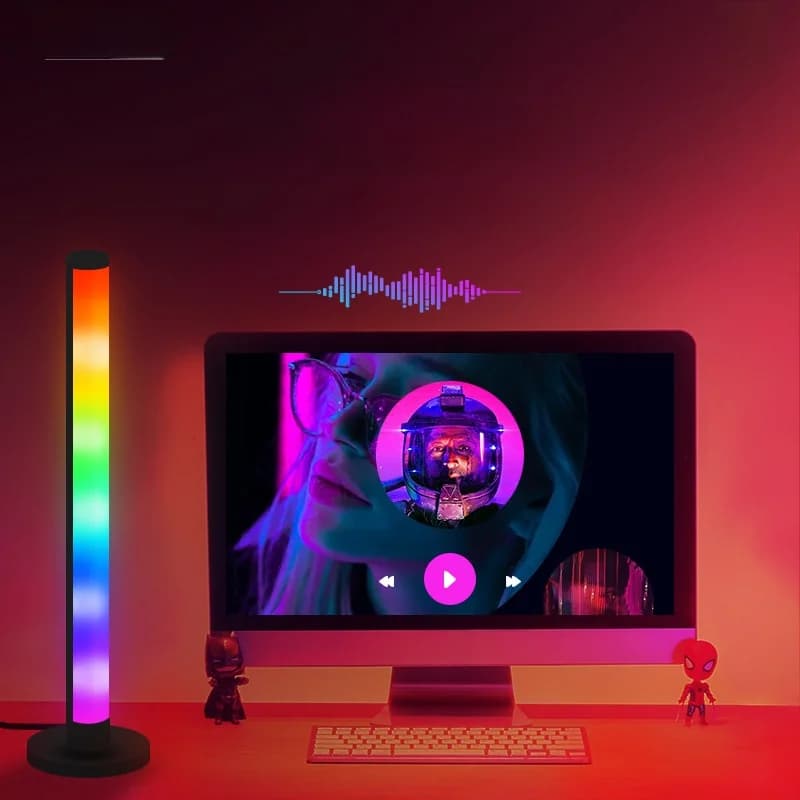 Настольная RGB-лампа с реакцией на звук и управлением через приложение