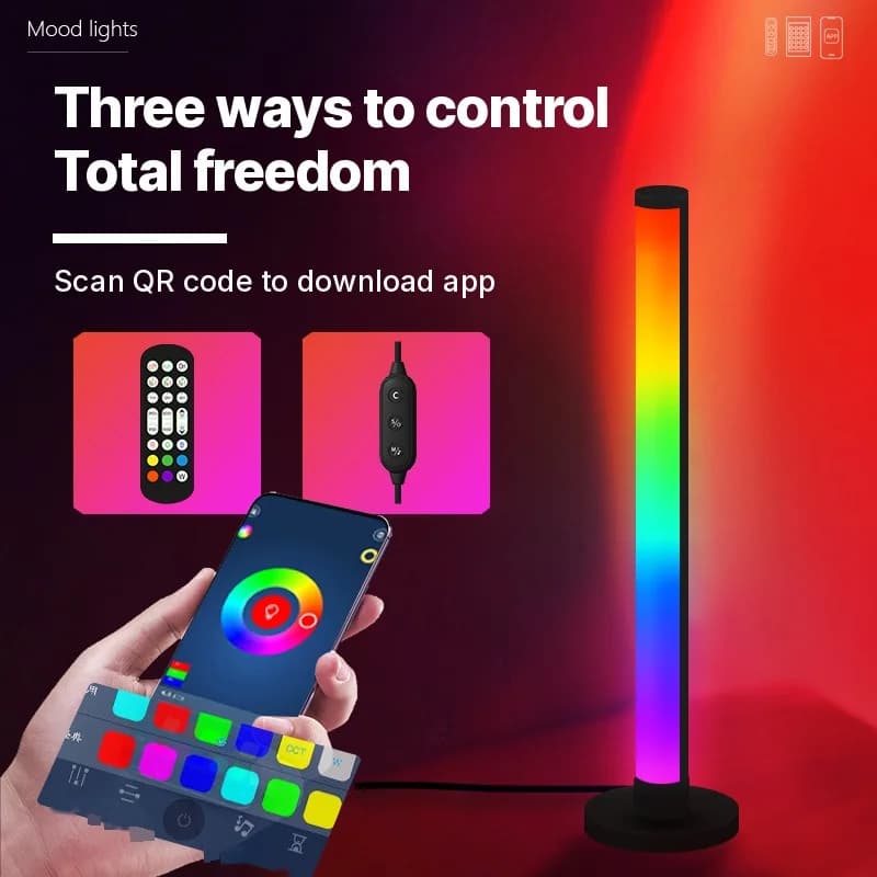 Настольная RGB-лампа с реакцией на звук и управлением через приложение