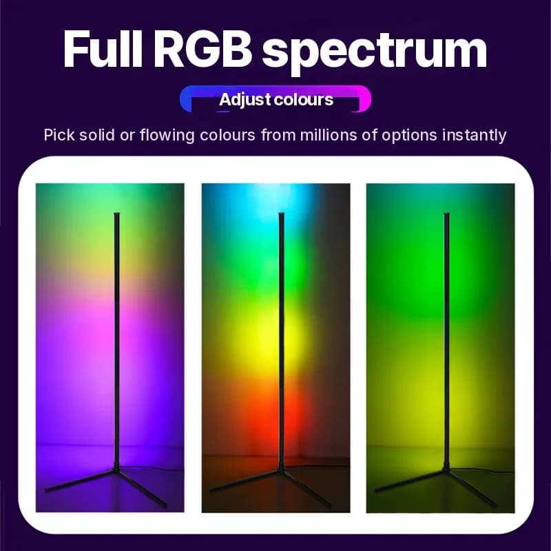 Напольный RGB-светильник с синхронизацией музыки, пультом и приложением