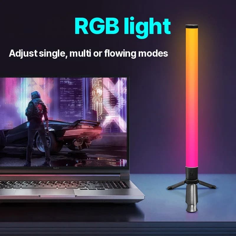 Светодиодная настольная лампа на треноге с синхронизацией музыки и RGB-эффектами
