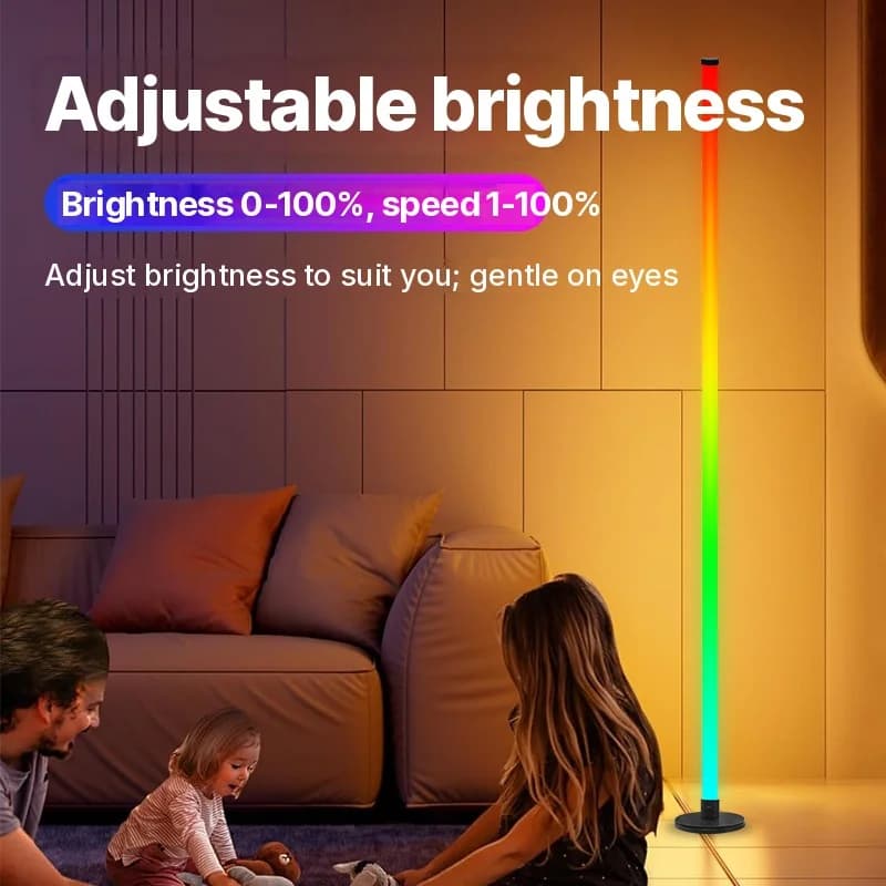 Напольный RGB-светильник с управлением через приложение для гостиной