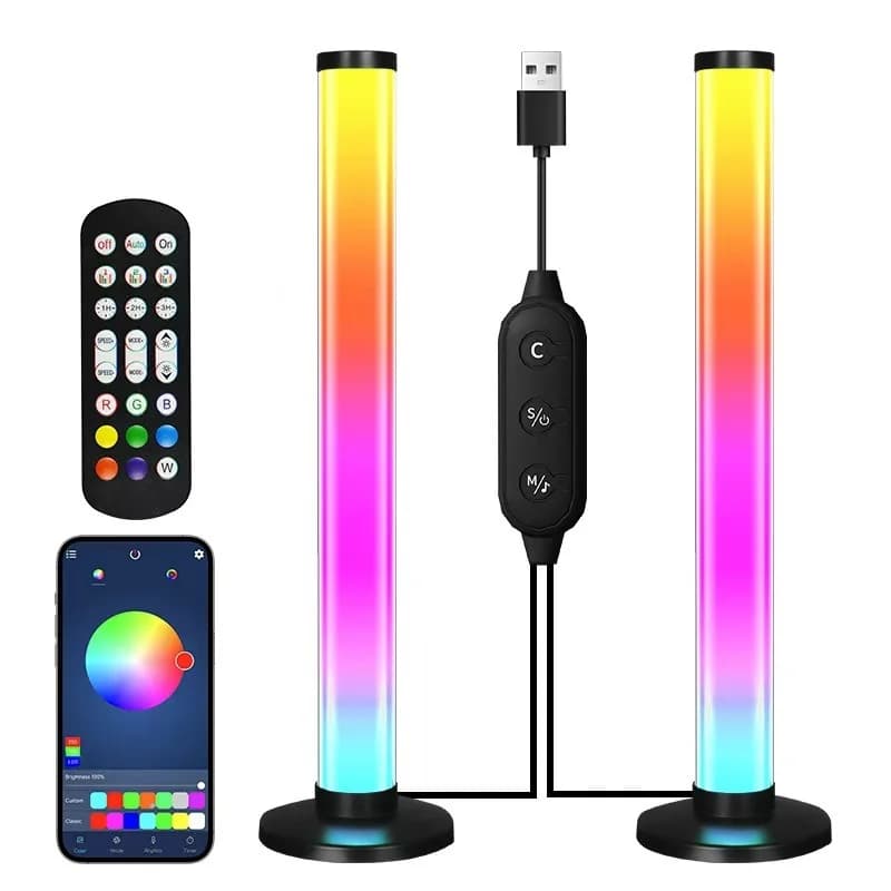 Настольная RGB-лампа с реакцией на звук и управлением через приложение