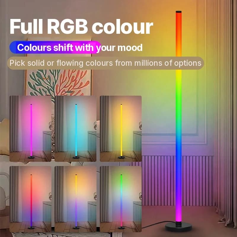 Напольная лампа RGB модульной конструкции с синхронизацией музыки и управлением через приложение