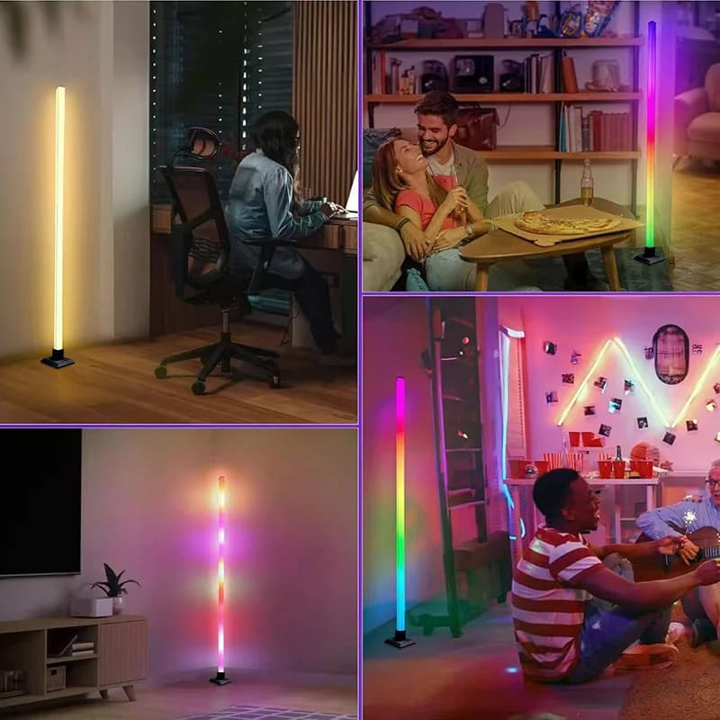 Умная напольная лампа RGB с синхронизацией музыки и LED-подсветкой с управлением через приложение
