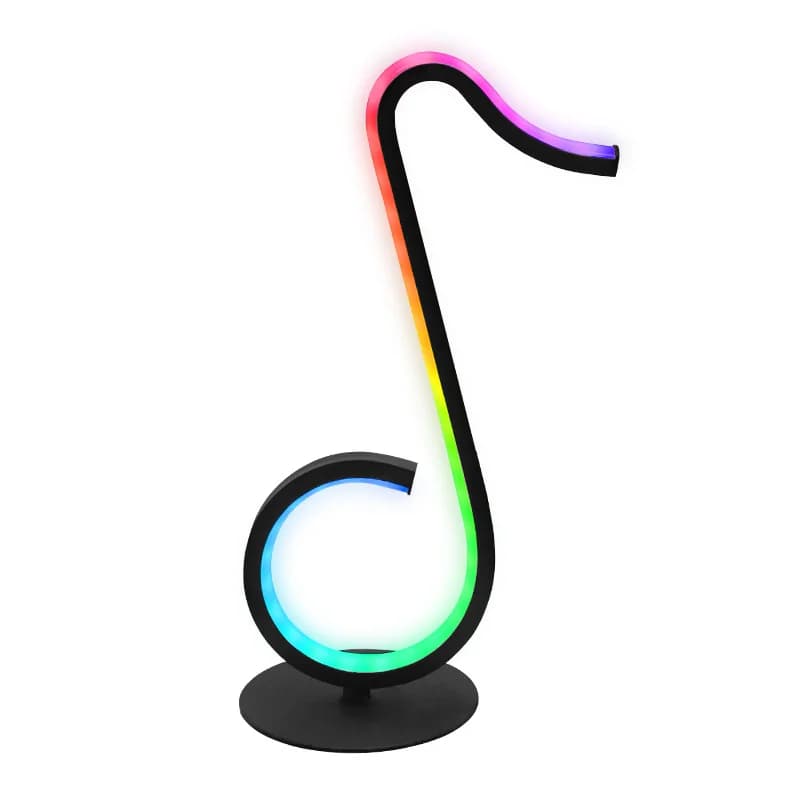 Настольная RGB-лампа в виде ноты с пультом ДУ, питание от USB